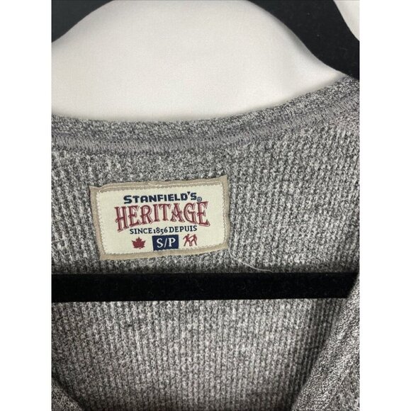 Stanfield's Heritage Grey Cotton-Blend Waffle Knit Shirt Men's Size S - Picture 4 of 8